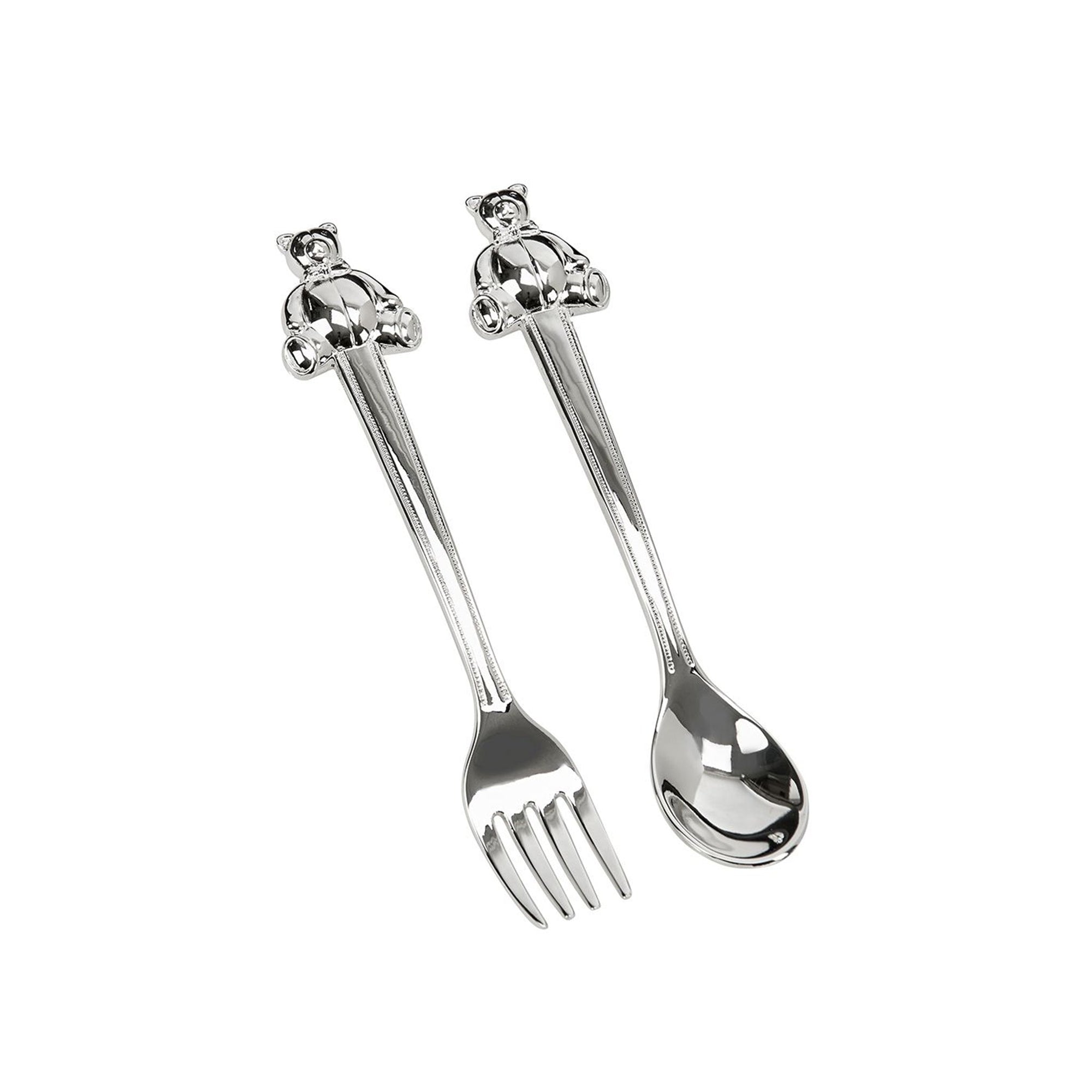 Teddy Bear Handle Baby Spoon & Fork Set-0