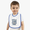 Cute Baby Bib with Alarm Clock Design