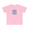 Powered by Milk & Naps Baby T-Shirt, Cute Baby Tee
