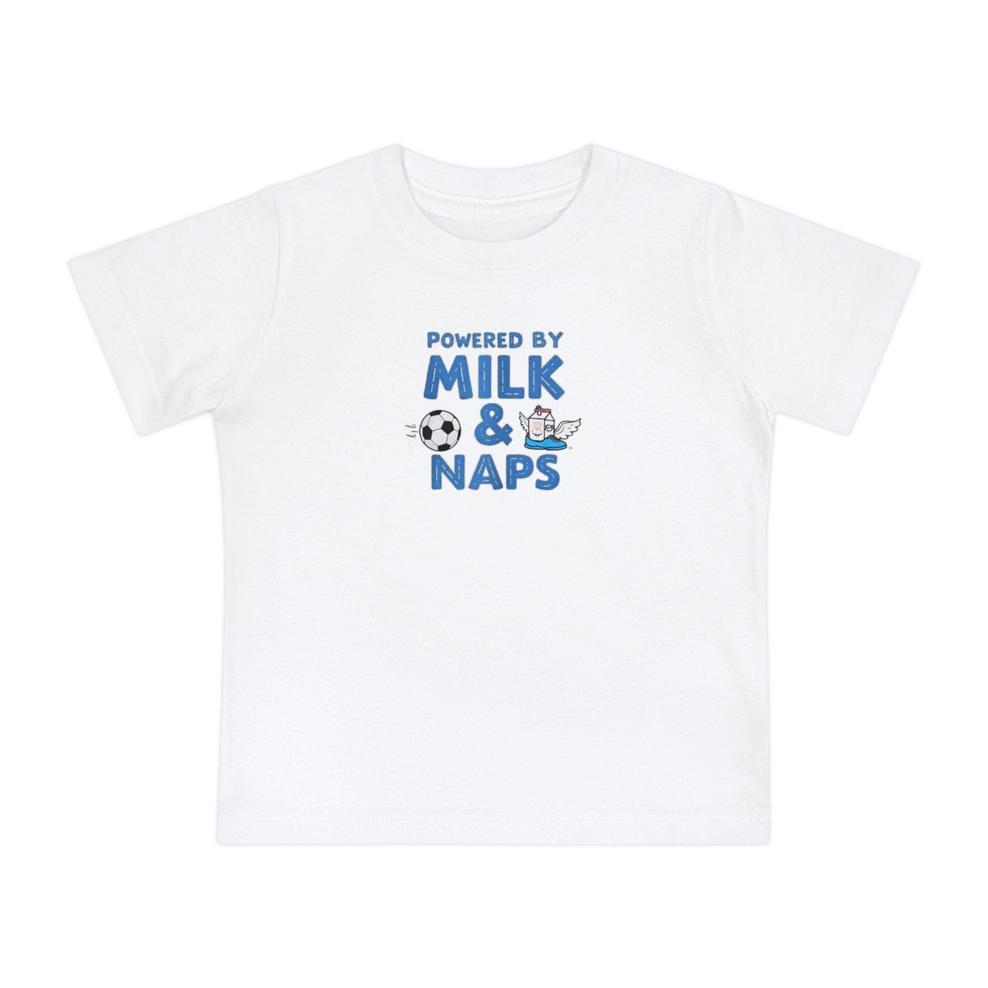 Powered by Milk & Naps Baby T-Shirt, Cute Baby Tee