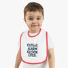 Cute Baby Bib with Alarm Clock Design