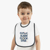 Cute Baby Bib with Alarm Clock Design