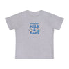 Powered by Milk & Naps Baby T-Shirt, Cute Baby Tee