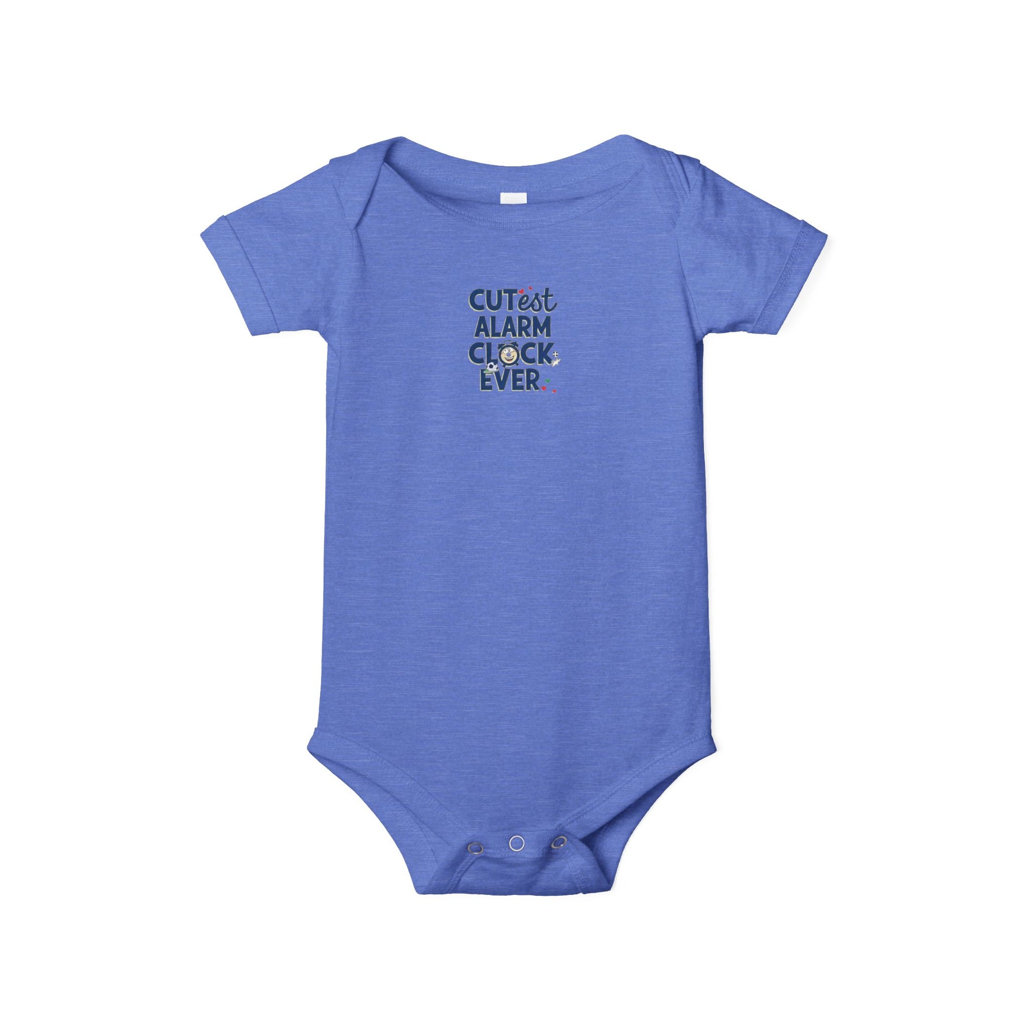 Adorable Infant One Piece with 'Cutest Alarm Clock Ever' Design