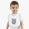 Cute Baby Bib with Alarm Clock Design