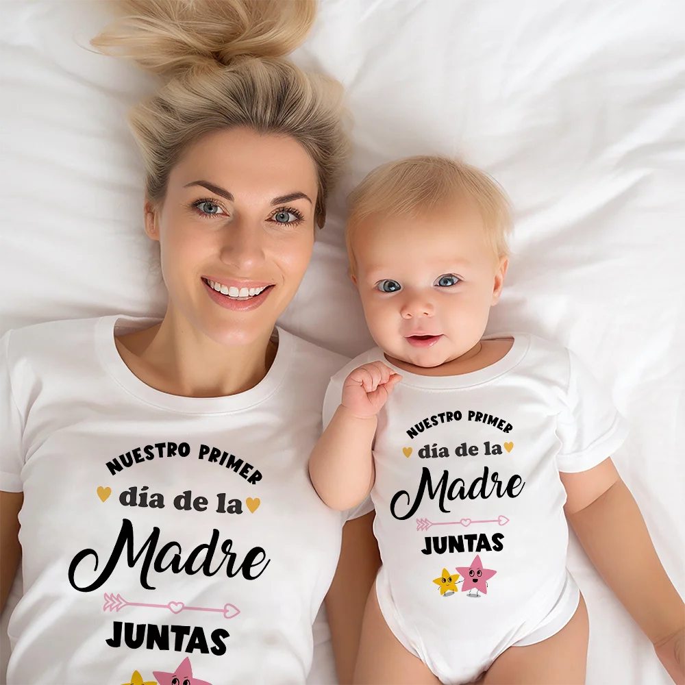 Fashion Outfit Mama T-shirt Baby Romper
