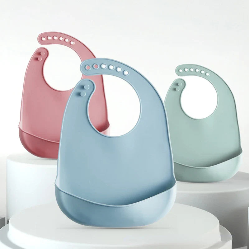 Baby Silicone Bib for Babies with Pocket multivariant-2