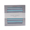 Blue and White Stripe Bamboo Crib Sheet-0