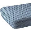 Blue and White Stripe Bamboo Crib Sheet-1