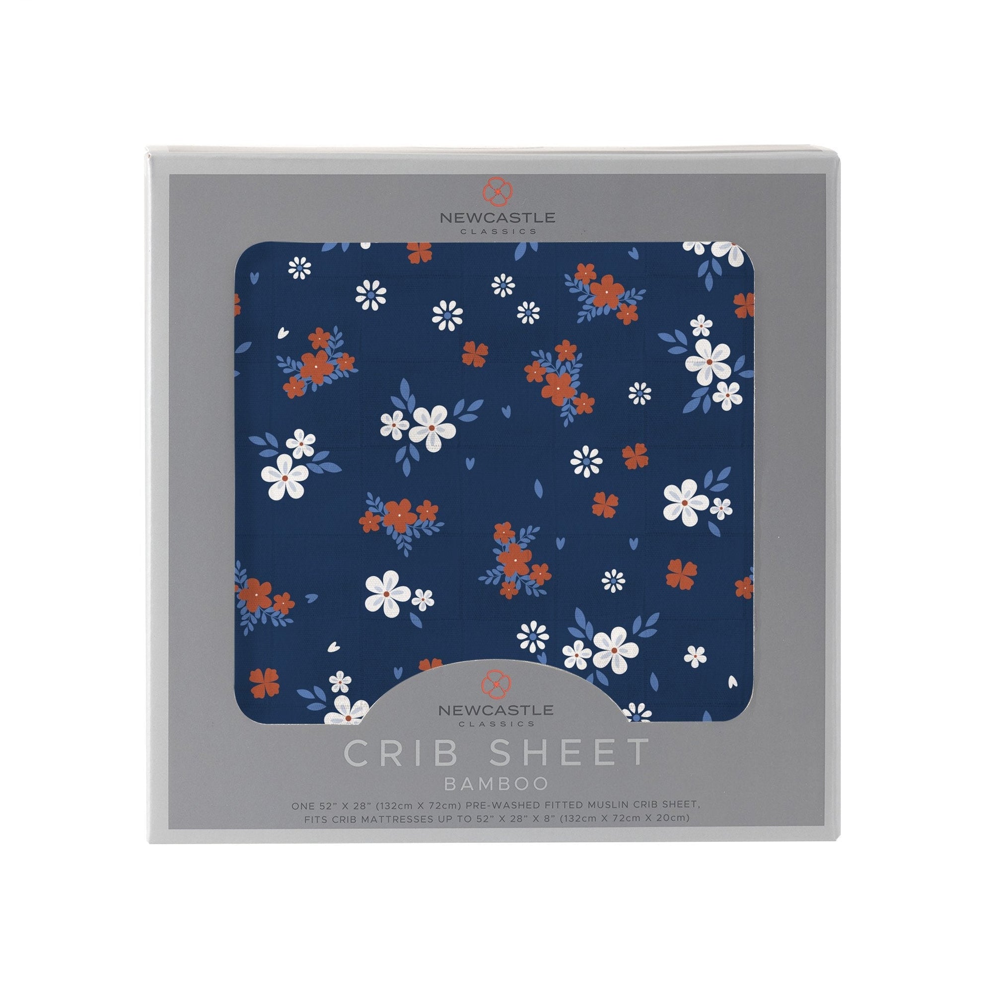 Serenity Floral Bamboo Crib Sheet-0