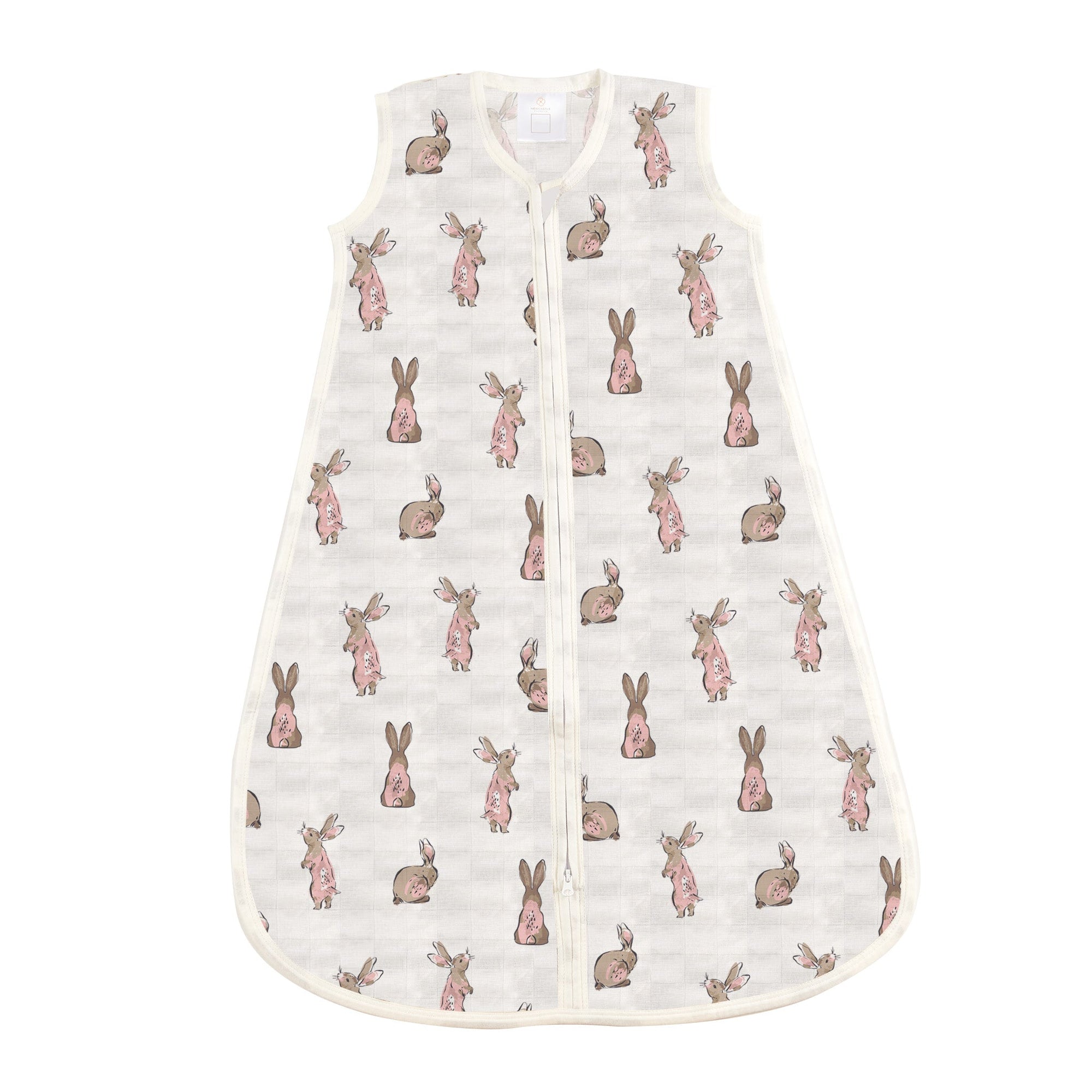 Powder Pink Bunnies Bamboo Sleep Sack-0