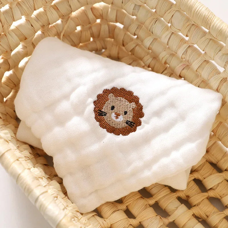 6 Layer Cotton Embroidered Baby Burp Cloth multivariant-3