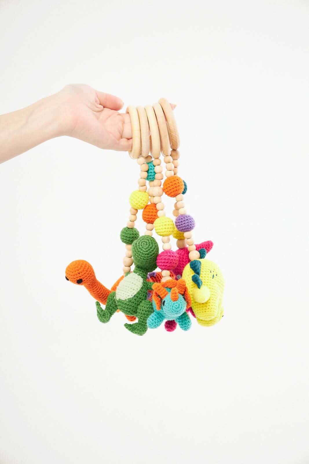 Montessori Baby Gym & Hanging Toys Set | Wooden Play Gym for Babies-4