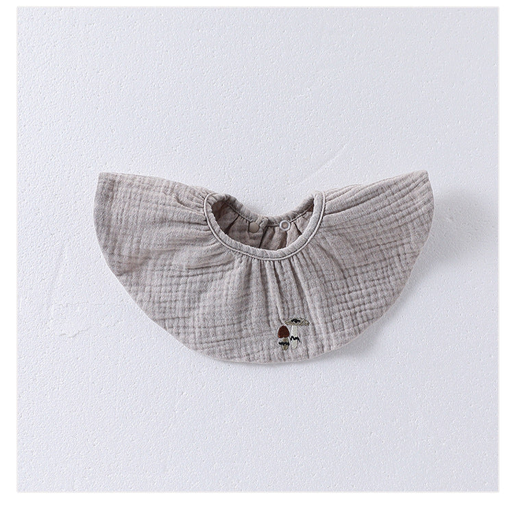 Simple Embroidered Cotton Baby Bib-10