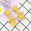 Baby Bear Pattern Complementary Food Training Lovely Silicone Spoon Fork Sets-11