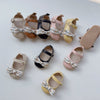 Arrival Baby Girl Floral Embroidery Bow Toddler Soft-Sole Anti-Slip Walking Shoes-0