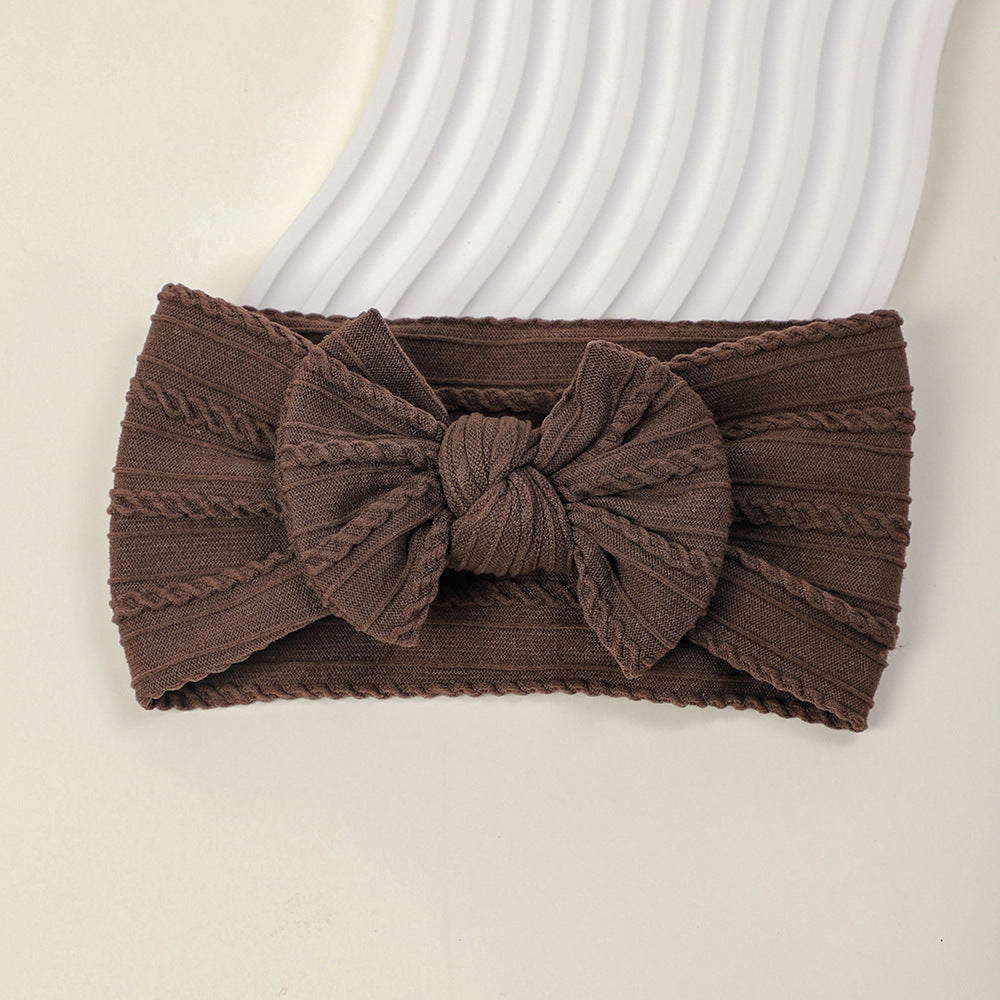 Soft Elastic Nylon Children's Butterfly Bow New Color Embroidered Baby Headband-0