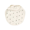 Baby Printed Pattern Covered Button Design Pure Cotton Bibs-4