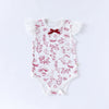 Summer Arrival Baby Girls Fly Sleeves Floral Pattern bodysuit Bodysuits-1