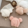 Winter Infant Baby Boys And Girls Solid Fluffy Thermal Hats-2