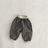 Baby Girl Plaid Patttern Lace Design Long Pants-2