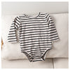 Autumn Arrival Baby Unisex Long Sleeves Color Patchwork Striped bodysuit Bodysuits-1