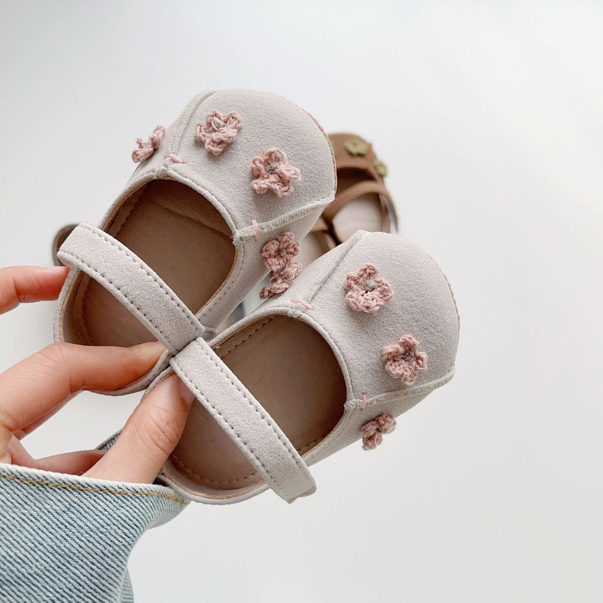 Spring Baby Girl Fashion Flowers Pattern Toddler Soft-Sole Anti-slip Walking Shoes-2