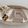Arrival Autumn Baby Unisex Long Sleeves Striped Teddy Top Shirt and Denim Jeans – Matching Set-4