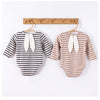 Autumn Arrival Baby Unisex Long Sleeves Color Patchwork Striped bodysuit Bodysuits-4