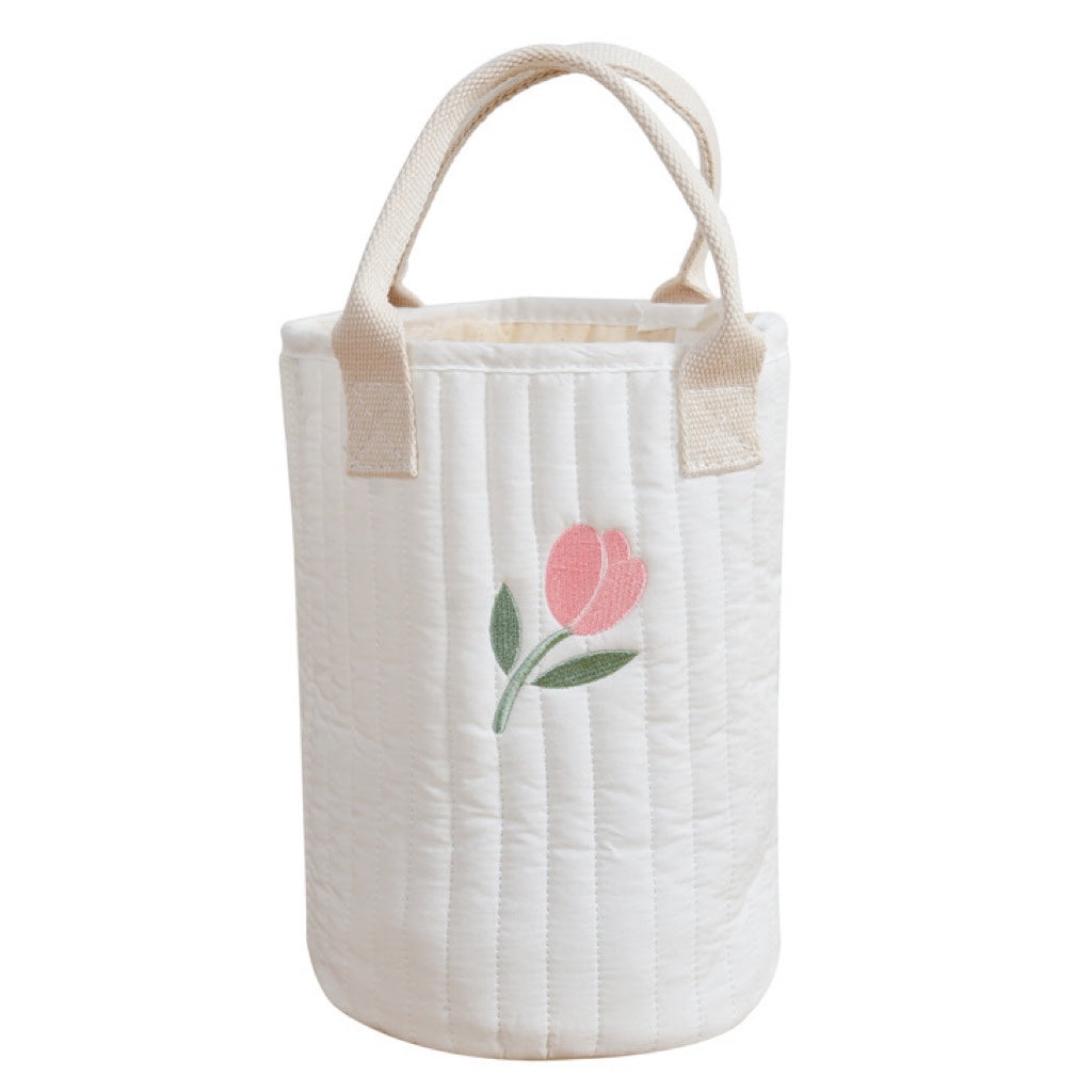 Baby Embroidered Pattern Baby Bottle Storage Mommy Handbag With Compartment-7