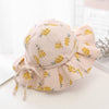Baby Girl Floral Print Adjustable Design Sunshade Bucket Hats-8