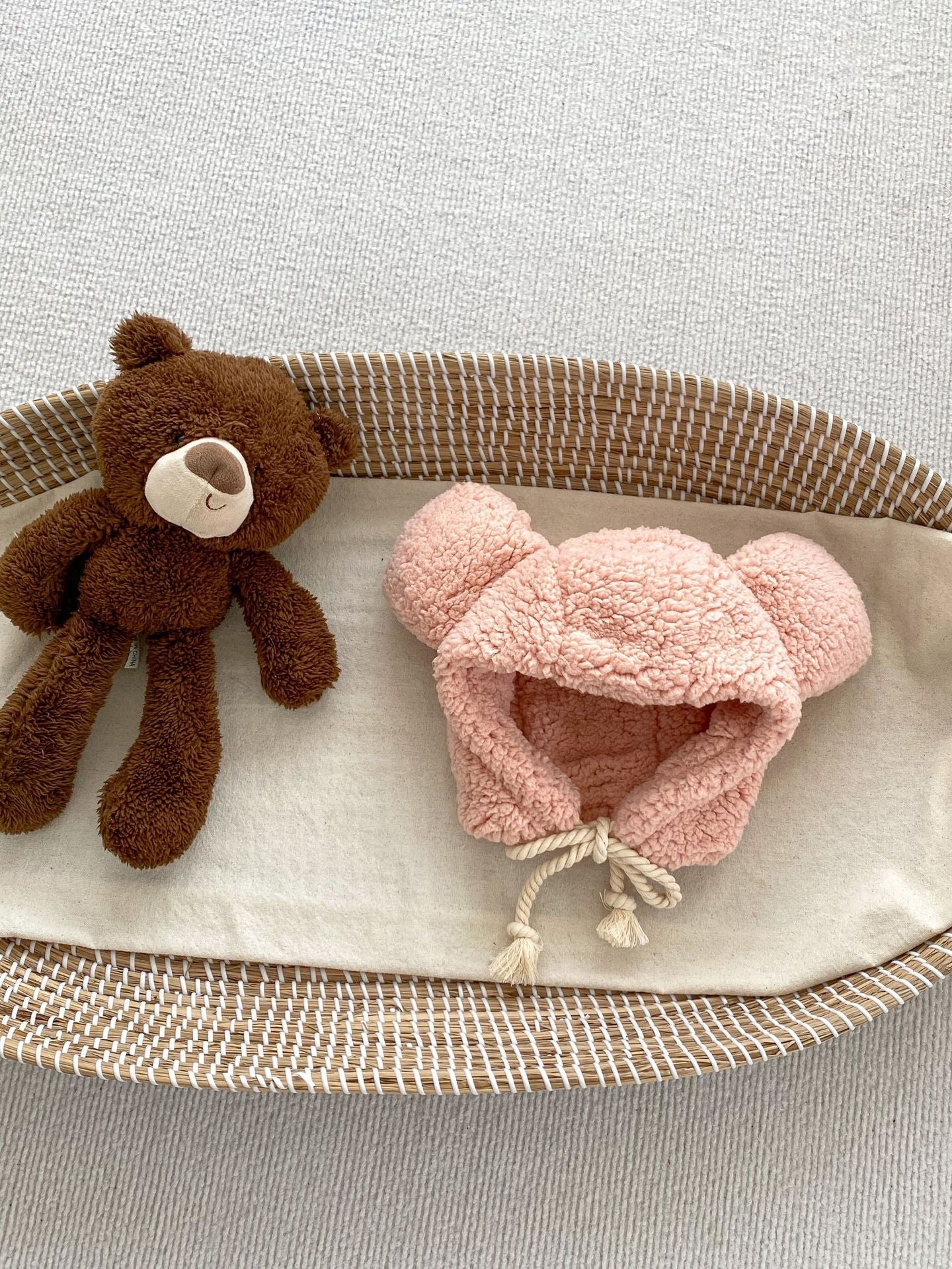 Winter Infant Baby Boys And Girls Solid Fluffy Thermal Hats-7