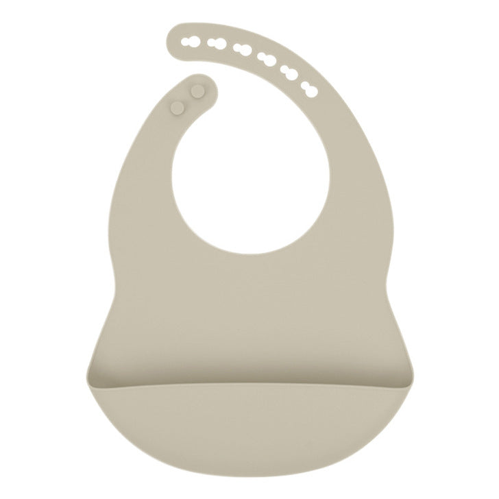 Baby Solid Color Food Grade Silicone Bibs-11