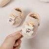Winter Arrival Baby Animals Cartoon Pattern Anti-slip Fleece-lined Toddler Cotton Shoes-10